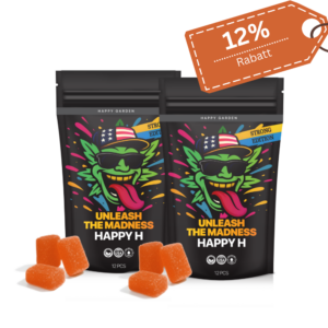 2 x Happy H Gummies Uva 10 mg por unidad Strong Edition 24 unidades