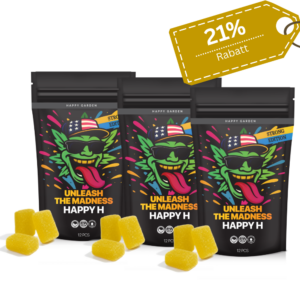 3 x Happy H Gummies Pineapple 10 mg pro Stück Strong Edition 36 Stück